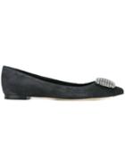 Sergio Rossi Embellished Ballerinas