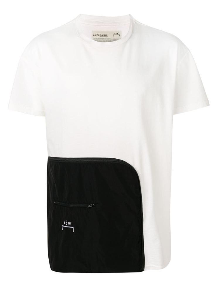 A-cold-wall* Contrast Panel T-shirt - White
