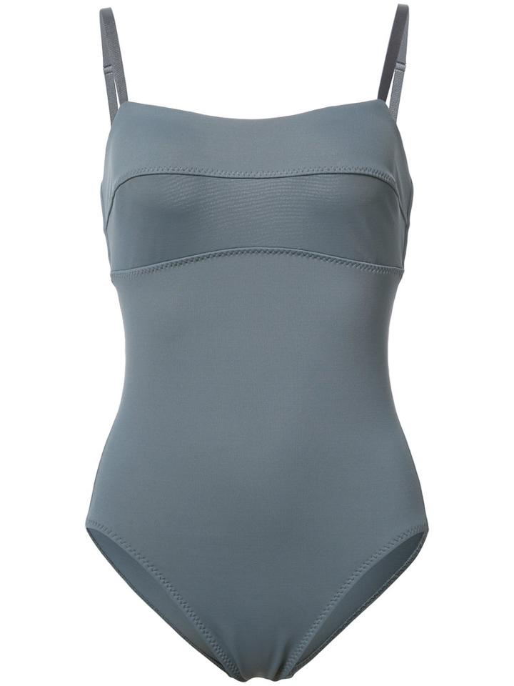 Malia Mills Smoke On The Water Swimsuit, Women's, Size: 8, Grey, Nylon/spandex/elastane