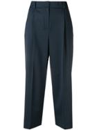 Calvin Klein Wide-leg Trousers - Blue