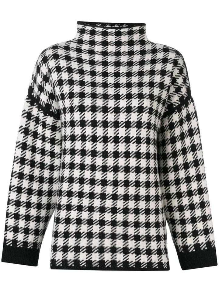 Dagmar Helena Checked Sweater - Black
