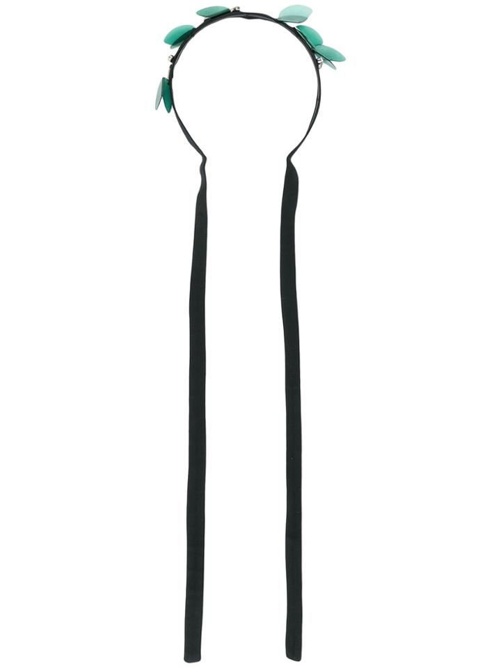Marni Embellished Headband - Green