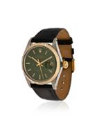 La Californienne Gilt Green Rolex Oyster Perpetual Datejust Leather