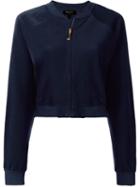 Juicy Couture Velvet Cropped Jacket - Blue