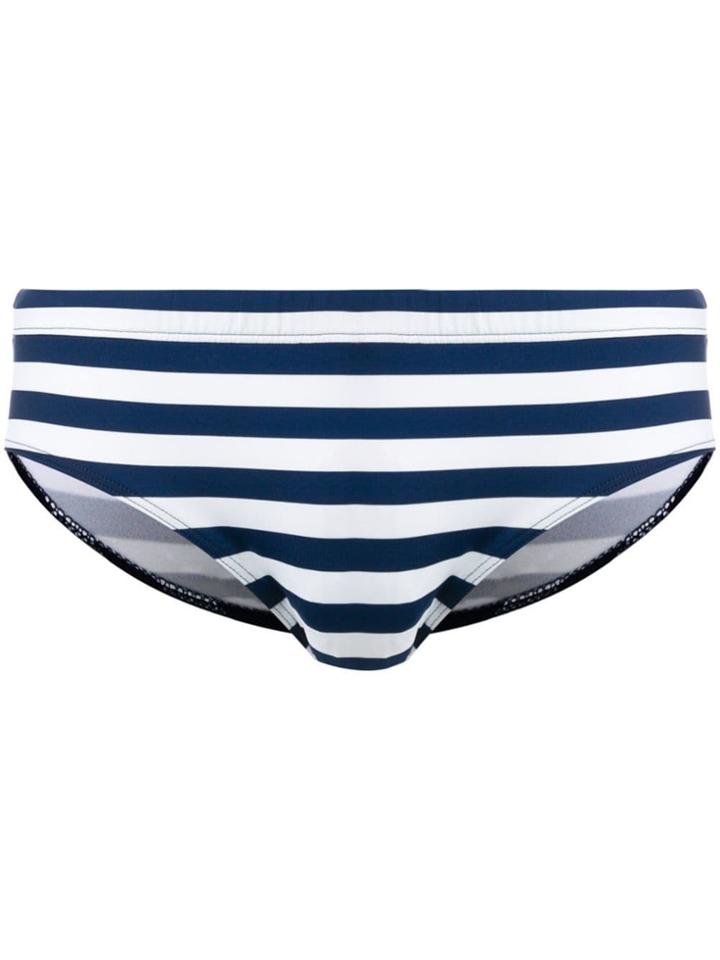 Ron Dorff Striped Swim Trunks - Blue