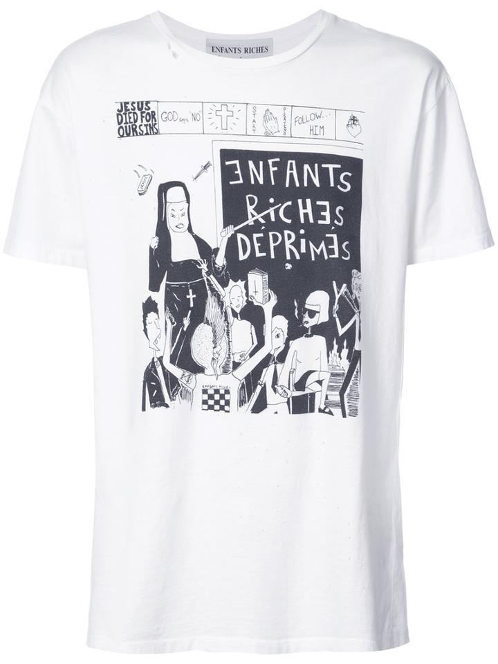 Enfants Riches Deprimes - Printed T-shirt - Men - Cotton - M, White, Cotton