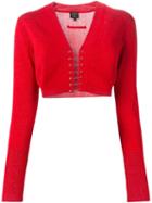 Jean Paul Gaultier Vintage Cropped Cardigan, Women's, Size: 40, Red