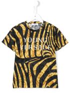 Young Versace 'maxizebra' Print T-shirt, Boy's, Size: 8 Yrs, Black