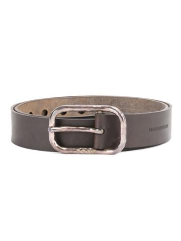 Werkstatt:münchen Buckle Belt, Men's, Size: L, Brown, Silver/leather