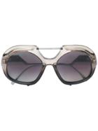 Fendi Eyewear Oversized Round Frame Sunglasses - Black