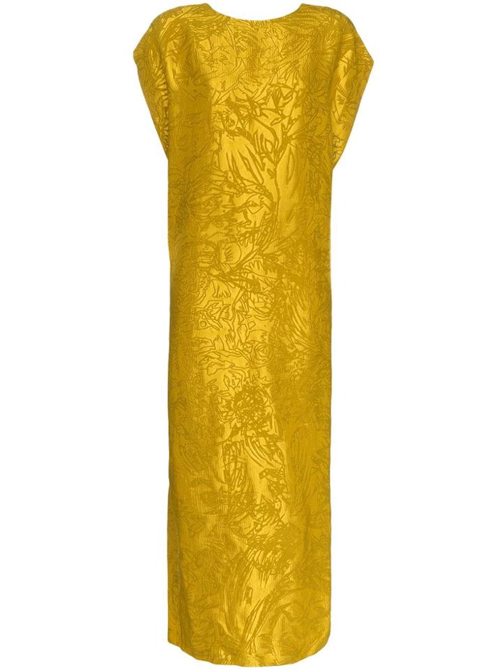 Poiret Poir Cn Ss Drs Maxi Jqrd V Bk - Yellow