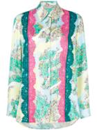 Emilio Pucci Lace Inserts Floral Shirt - Multicolour