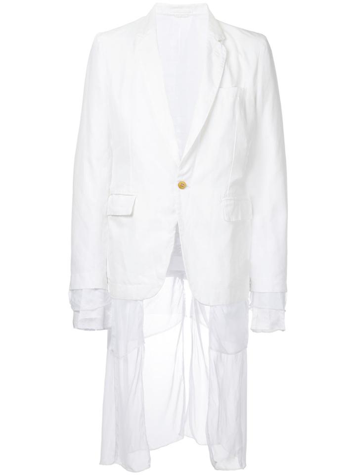 Comme Des Garçons Vintage Draped Layer Blazer - White