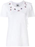 Twin-set Embellished Neck T-shirt - White