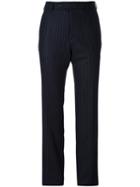 A.f.vandevorst Pinstripe Slim-fit Trousers, Women's, Size: 34, Blue, Wool