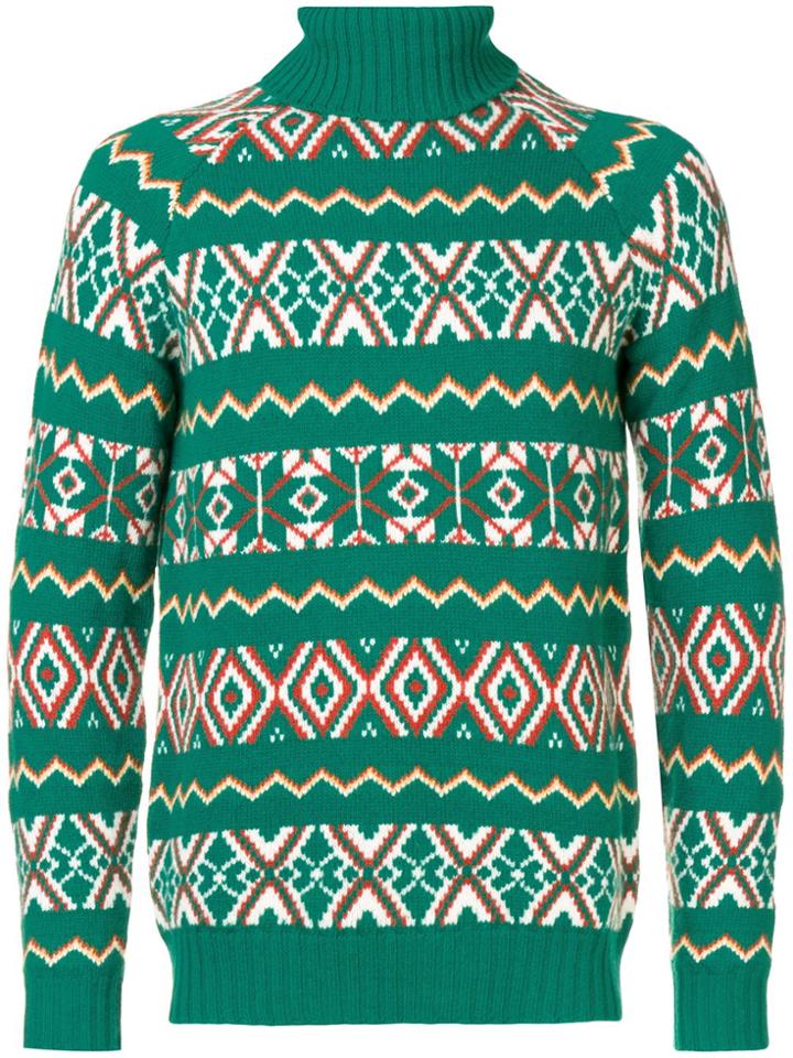 The Gigi Intarsia Knit Jumper - Green