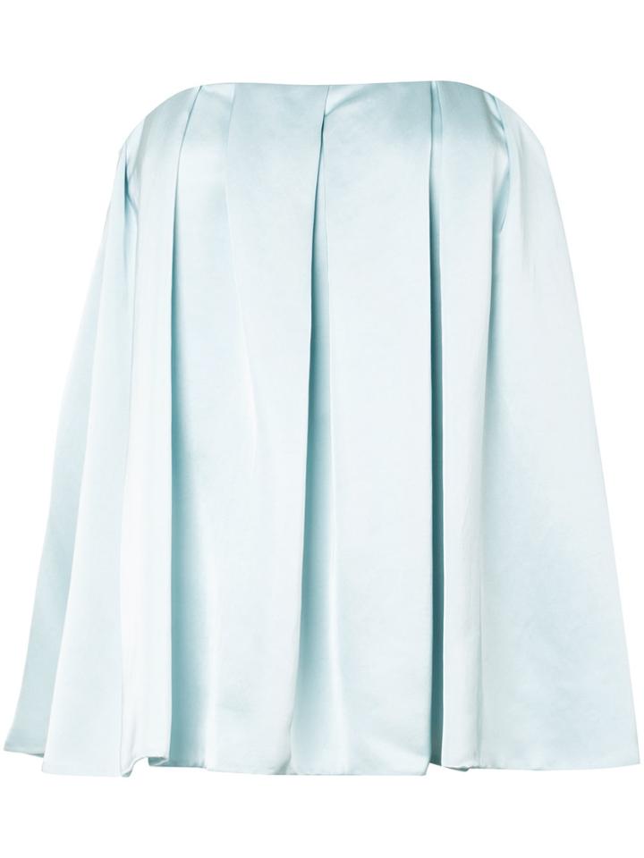 Marina Moscone Strapless Pleated Top - Grey