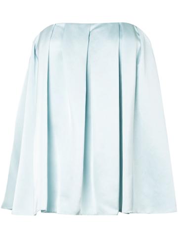 Marina Moscone Strapless Pleated Top - Grey