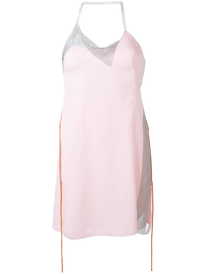 Paco Rabanne Chain Detail Slip Dress, Women's, Size: 34, Pink/purple, Polyester