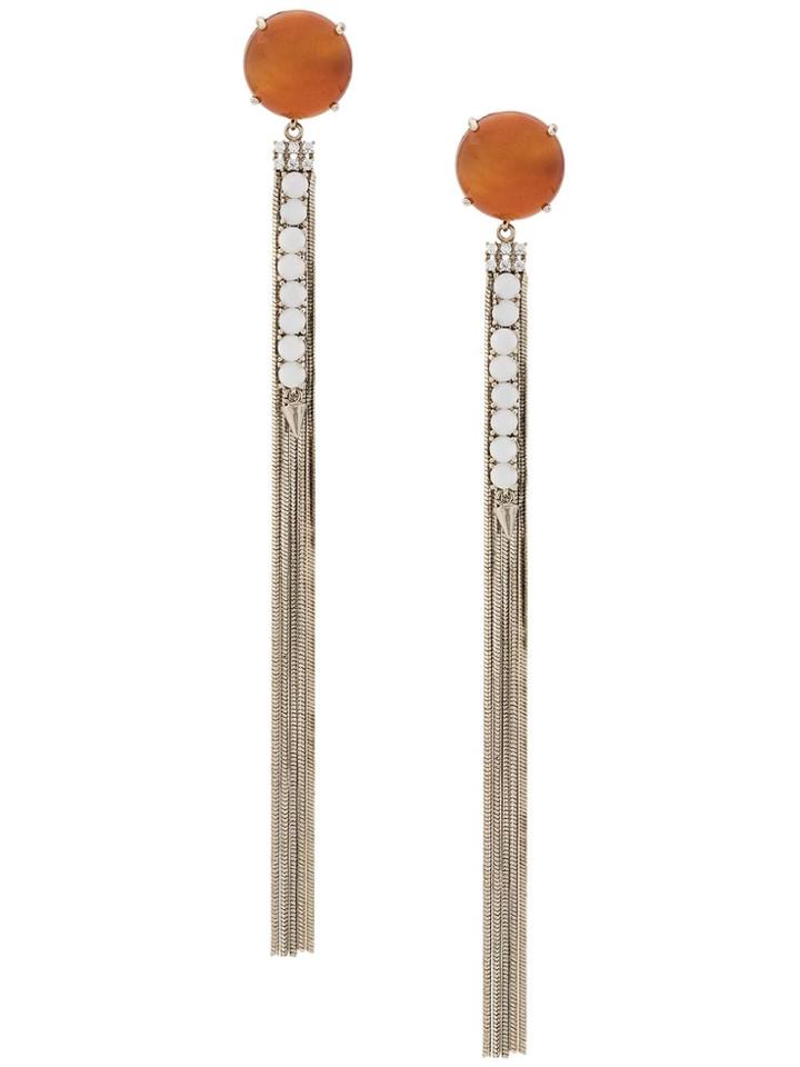 Iosselliani Fringed Long Earrings - Metallic