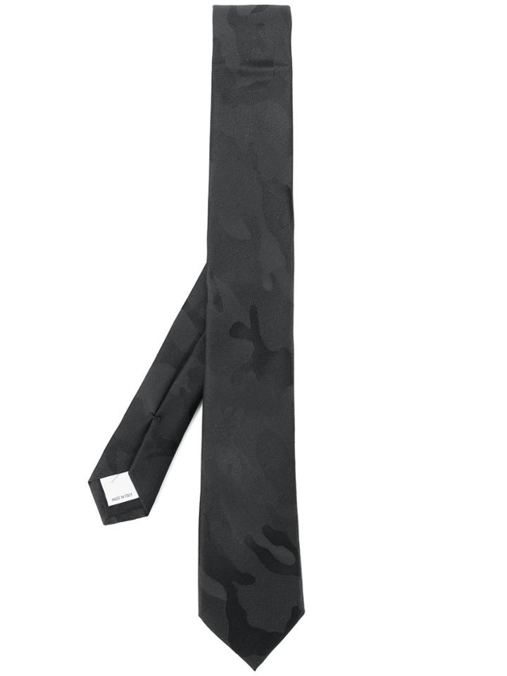Valentino Classic Camouflage Tie - Black