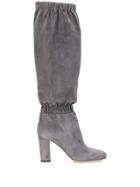 Jimmy Choo Ruched Knee Length Boots - Grey