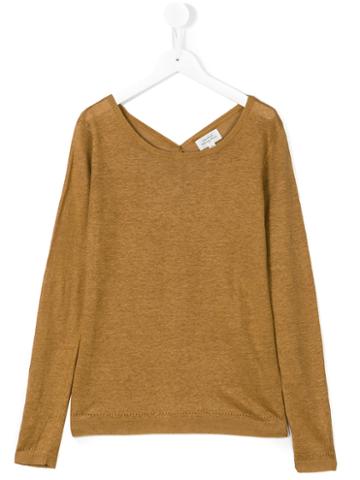 Hartford Kids Lightweight Knitted Jumper, Girl's, Size: 10 Yrs, Brown