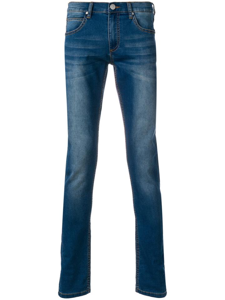 Versace Jeans Faded Slim Fit Jeans - Blue