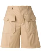 Chloé Double Flap Pocket Shorts - Brown