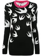 Mcq Alexander Mcqueen - Swooping Birds Jumper - Women - Polyester/wool - M, Black, Polyester/wool