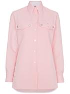 Calvin Klein 205w39nyc Long Sleeve Denim Shirt - Pink & Purple