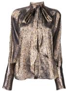 Petar Petrov Metallic Long-sleeve Top - Gold