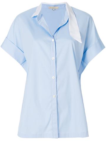 Mantu Ribbon Collar Shirt - Blue