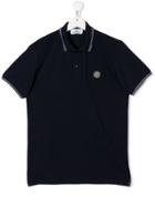 Stone Island Junior Teen Small Patch Polo Shirt - Blue