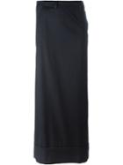 Jacquemus Long Rear Slit Skirt, Women's, Size: 36, Blue, Wool