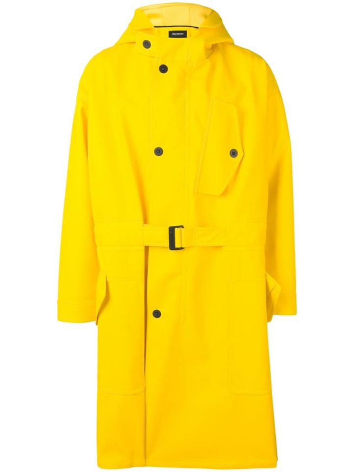 Neil Barrett Oversized Hooded Raincoat - Yellow