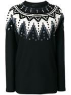 Ermanno Scervino - Lace Trim Sweater - Women - Silk/polyamide/polyester/wool - 44, Black, Silk/polyamide/polyester/wool