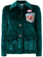 Miu Miu Velvet Sahariana Jacket - Green