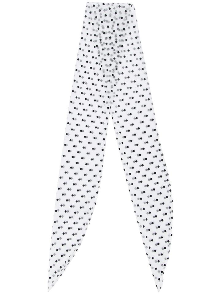 G.v.g.v. Flocked Mesh Scarf - White