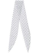 G.v.g.v. Flocked Mesh Scarf - White