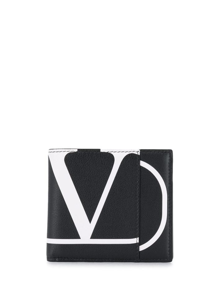Valentino Valentino Garavani Vlogo Printed Wallet - Black