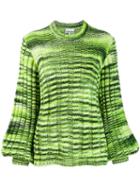 Ganni Ribbed Oversized Sweater - Green