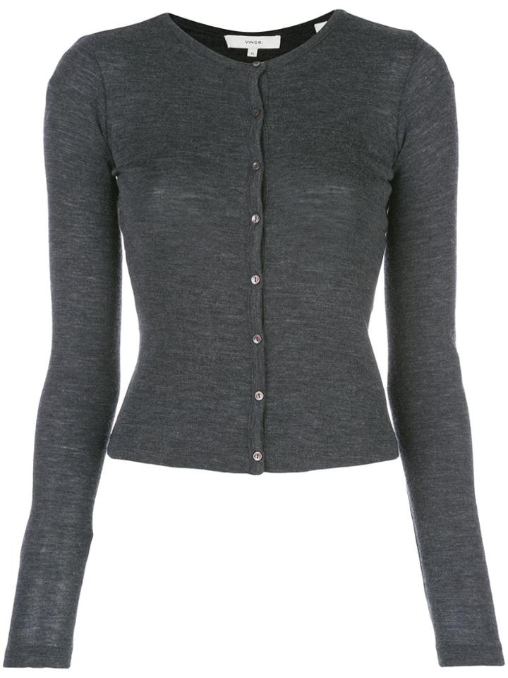 Vince Button Up Cardigan - Grey