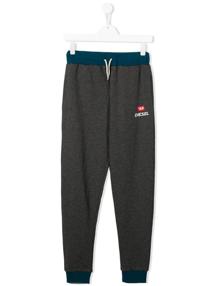 Diesel Kids Teen Logo Track Trousers - Grey