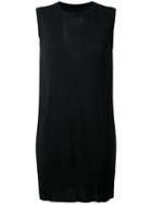 Mm6 Maison Margiela Pleated Back Sleeveless Dress, Women's, Size: Small, Black, Viscose