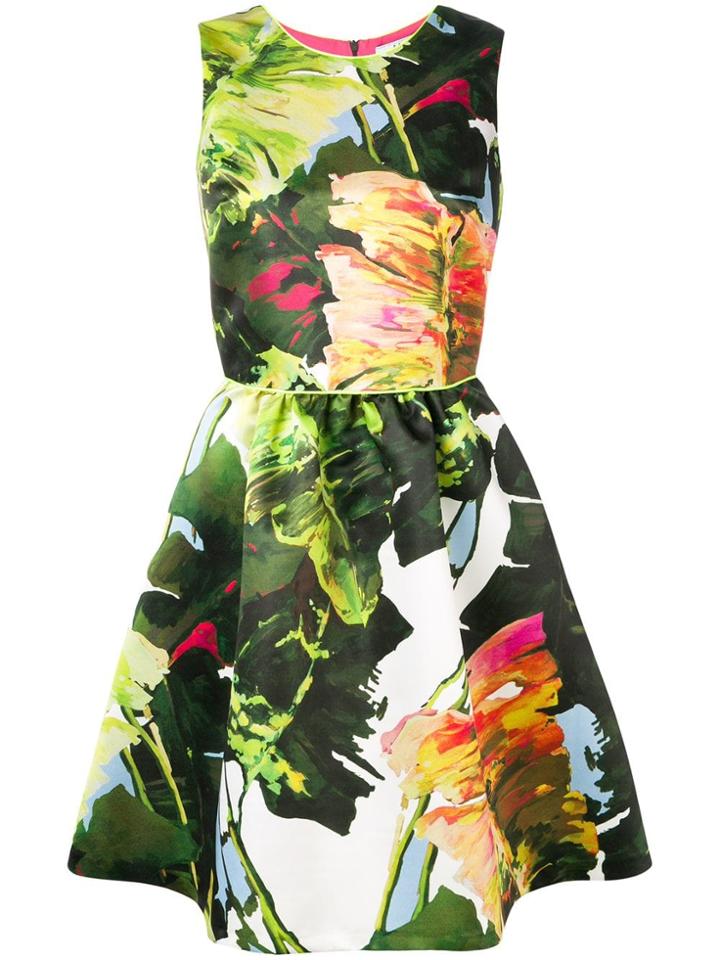Blugirl Floral Flared Dress - Green