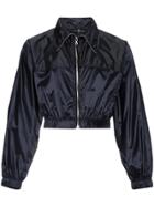 Edward Crutchley Stand Collar Cropped Jacket - Blue