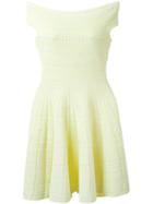 Alexander Mcqueen - Knitted Flared Dress - Women - Cotton/polyamide/polyester/viscose - M, Yellow/orange, Cotton/polyamide/polyester/viscose