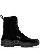 Rombaut Boccaccio Velvet Lace-up Boots - Black