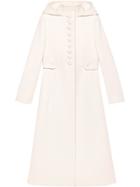 Gucci Cappotto In Lana Con Cappuccio - White